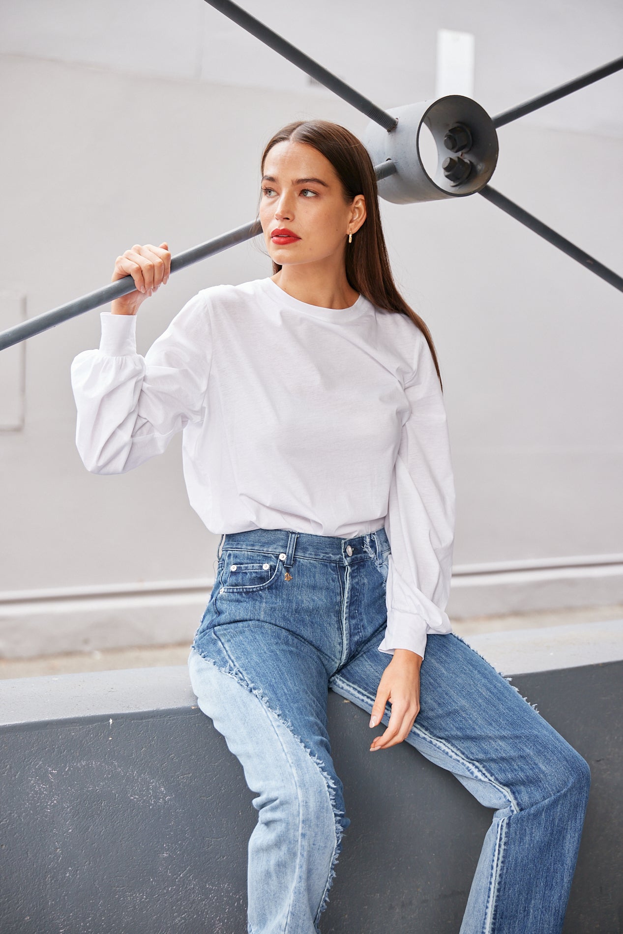 M.A. Dainty Baxter White Cotton Top