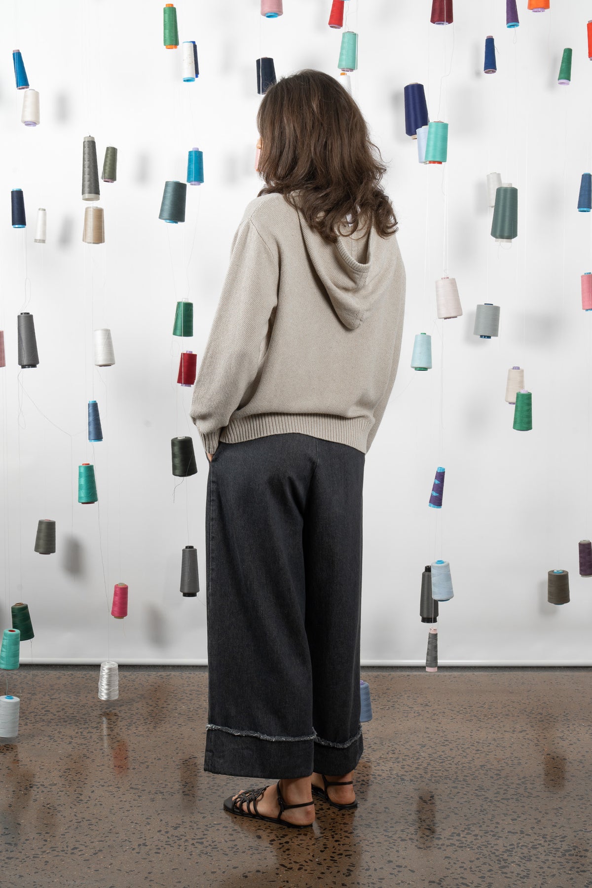 M.A. Dainty Caturra Hessian Linen Knit Hoodie