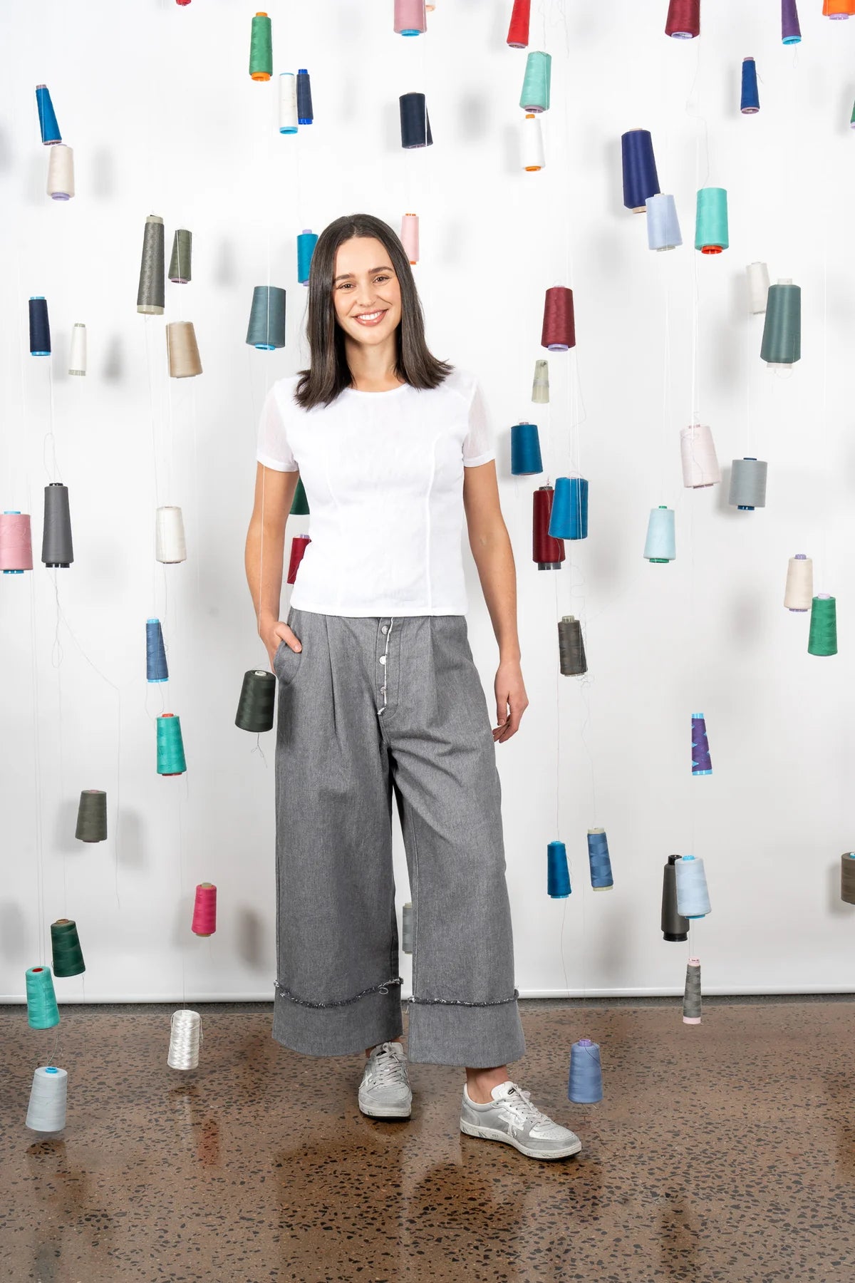 M.A. Dainty Polly Icy Grey Cotton Jeans