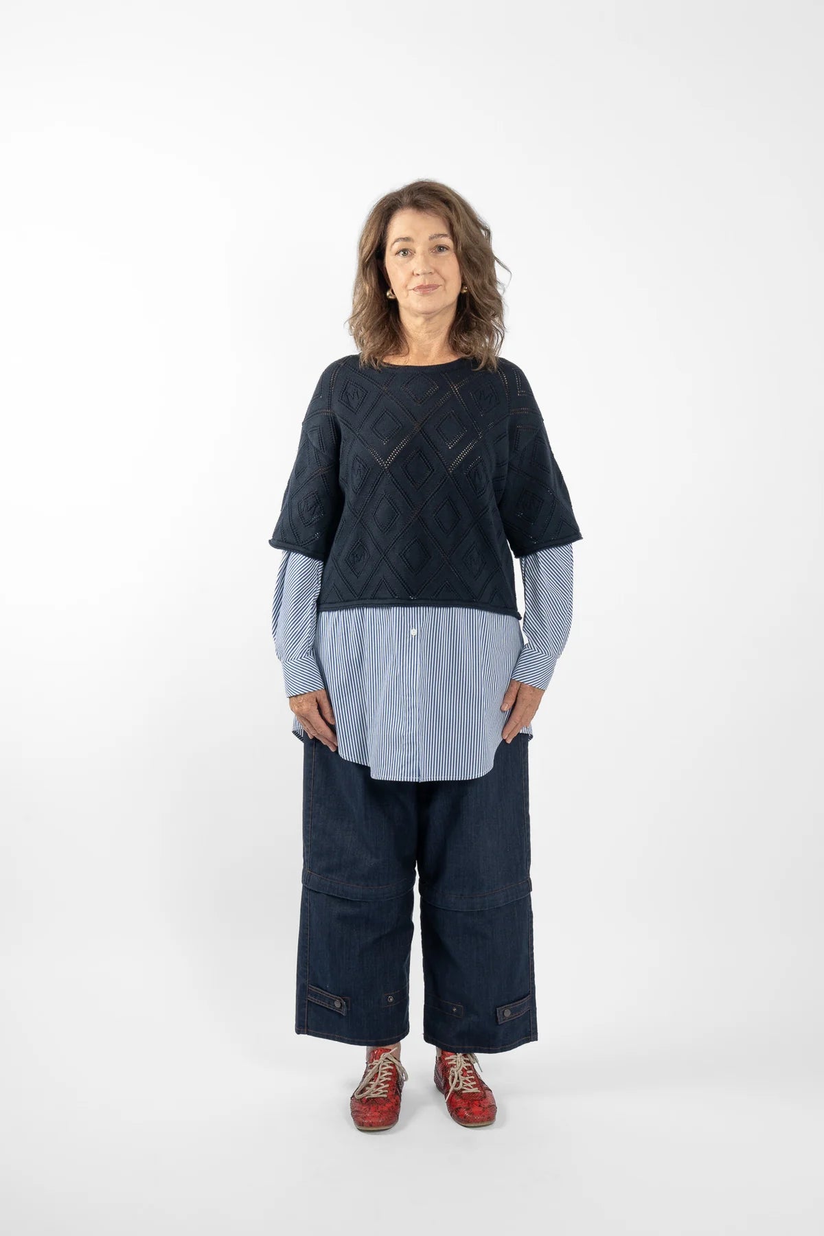 M.A. Dainty Rigger Navy Sweater