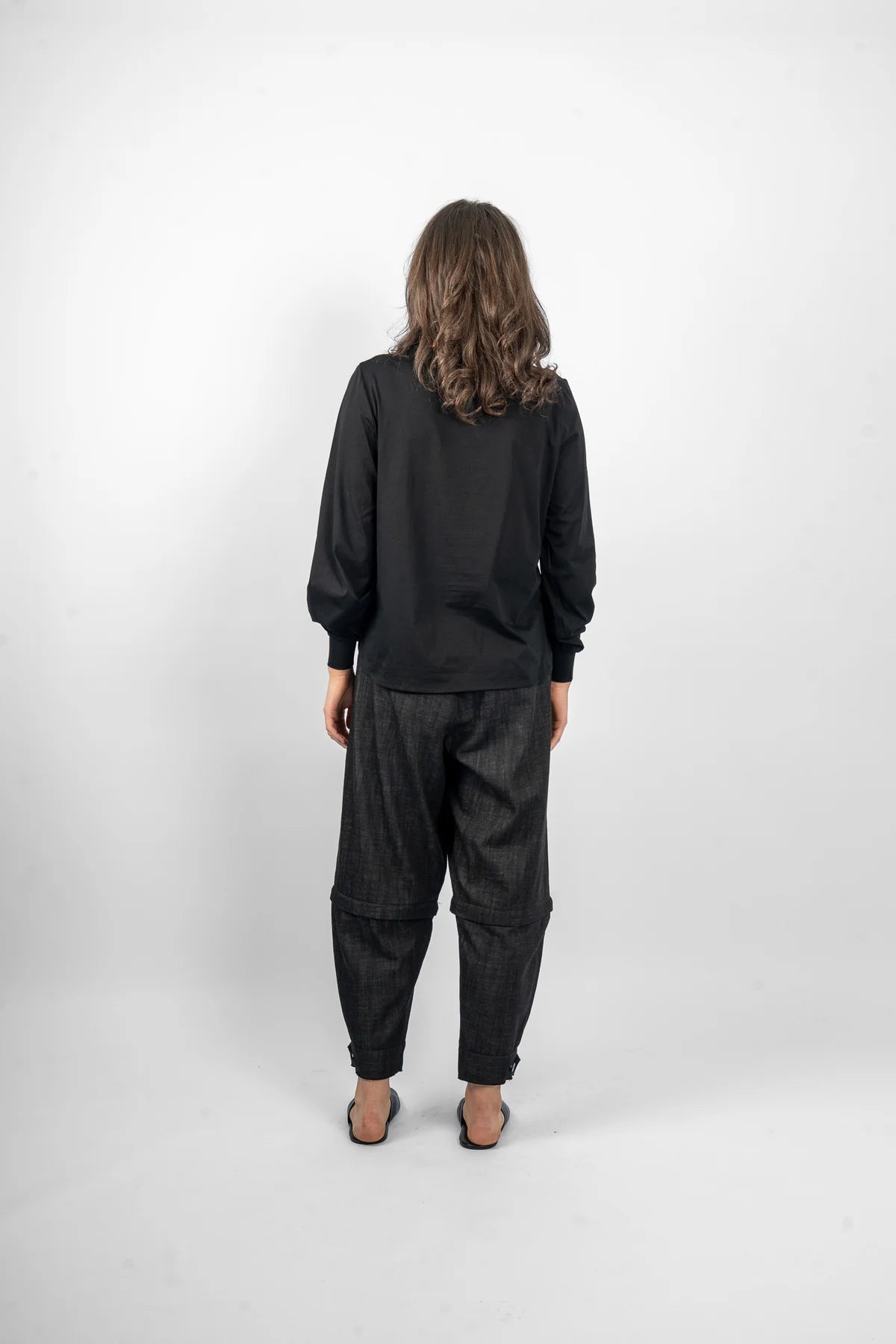 M.A. Dainty Baxter Black Cotton Top