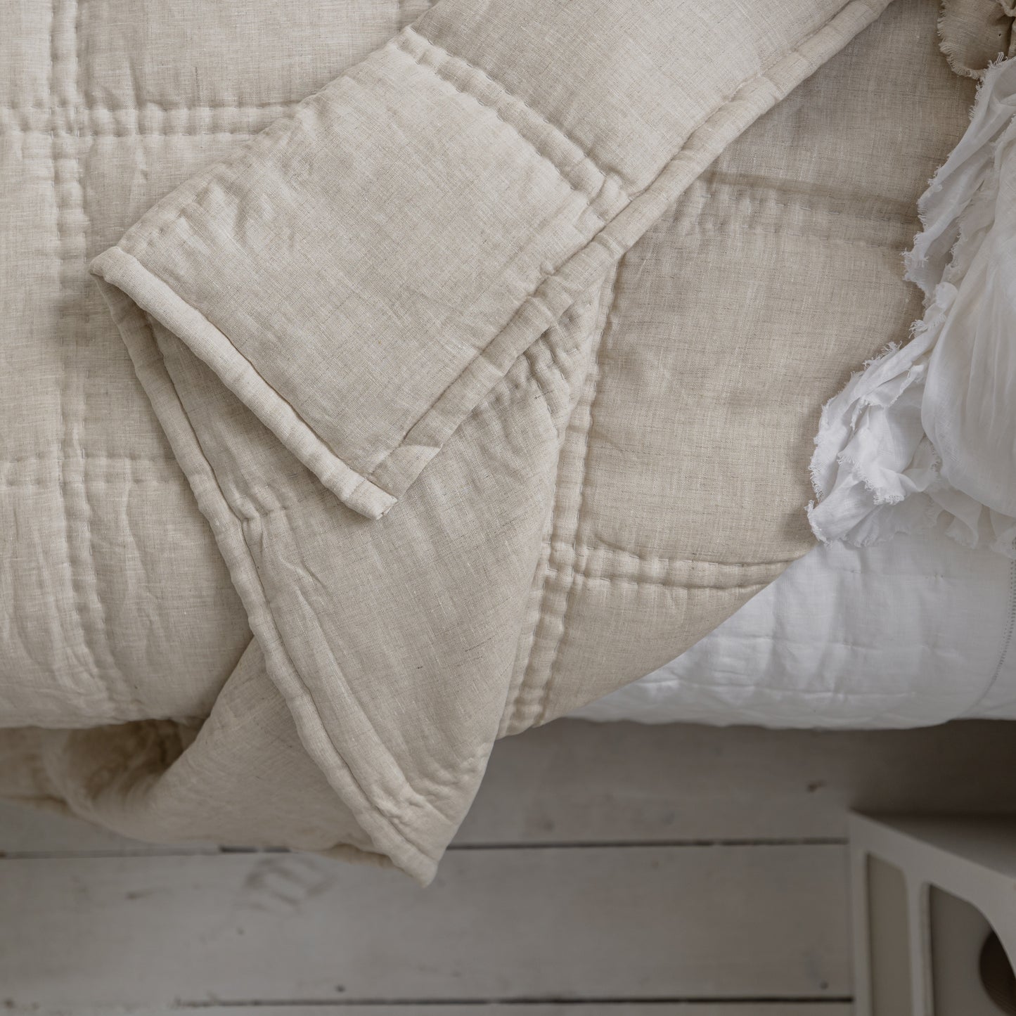 Capri Natural Linen Quilt