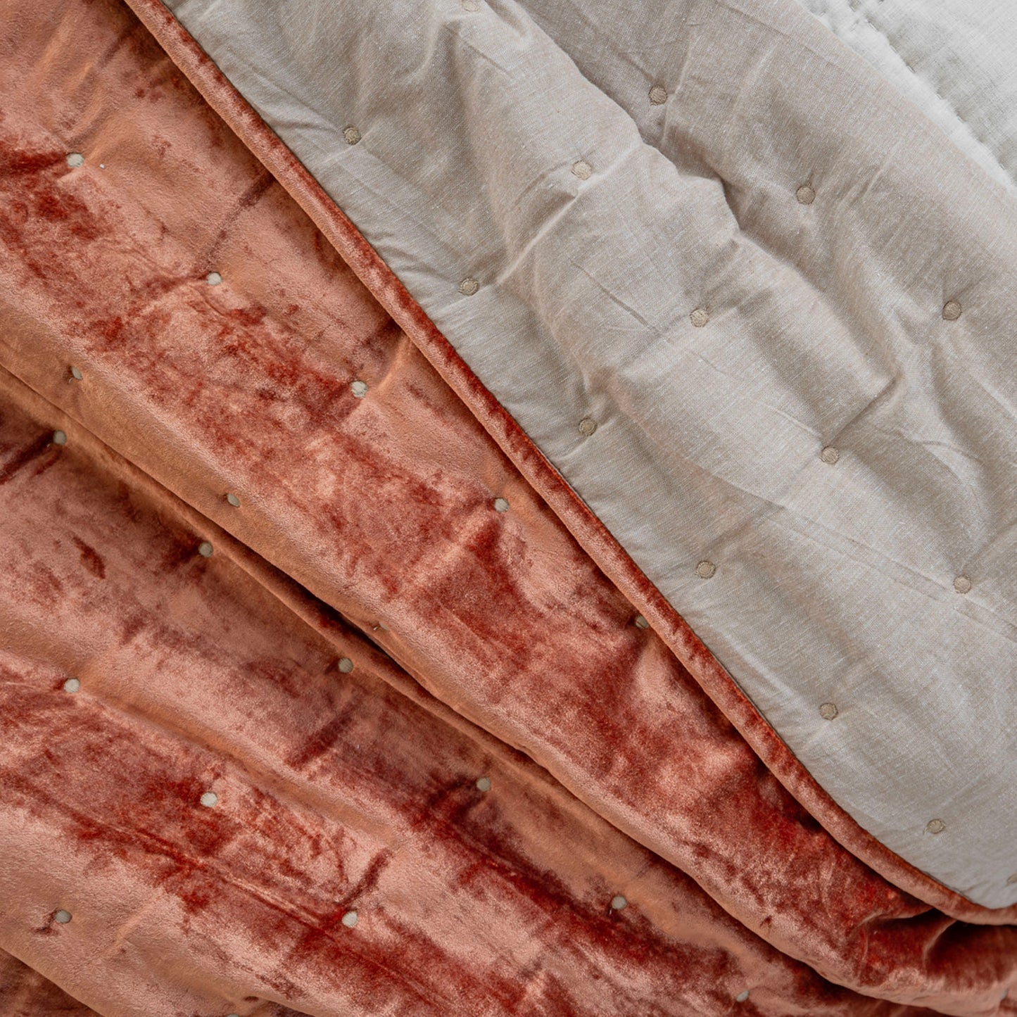 Dainty Burnt Orange Cotton Velvet Throw