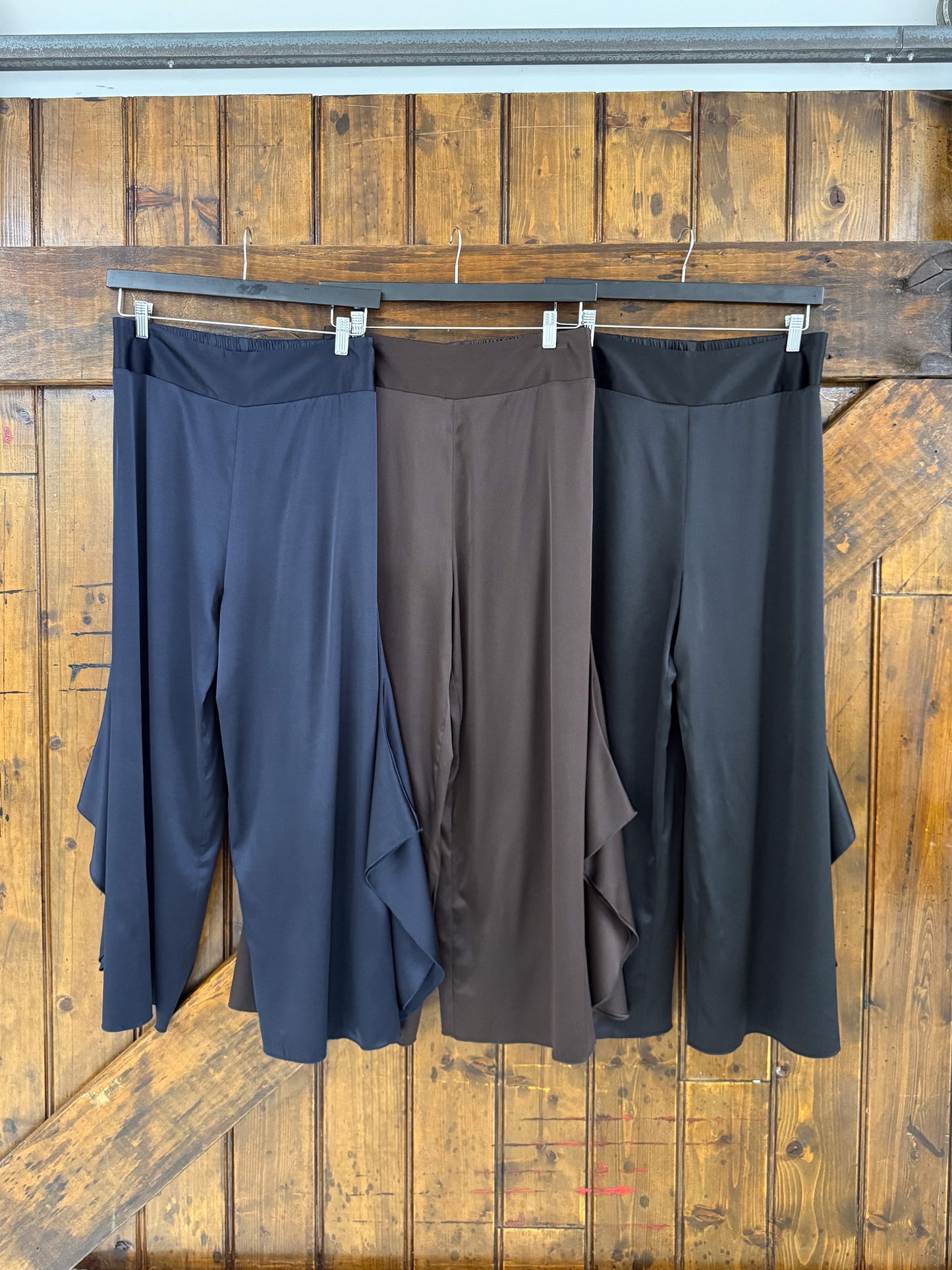 M.A. Dainty McGhee Black Silk Pants