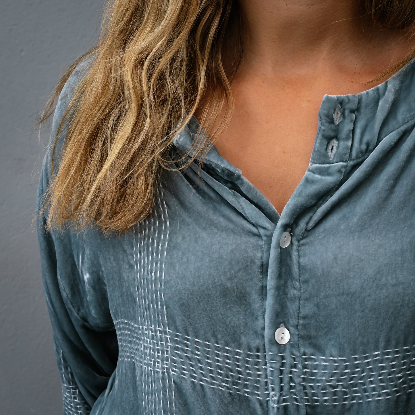 Audrey Handstitched Silk Velvet Tops