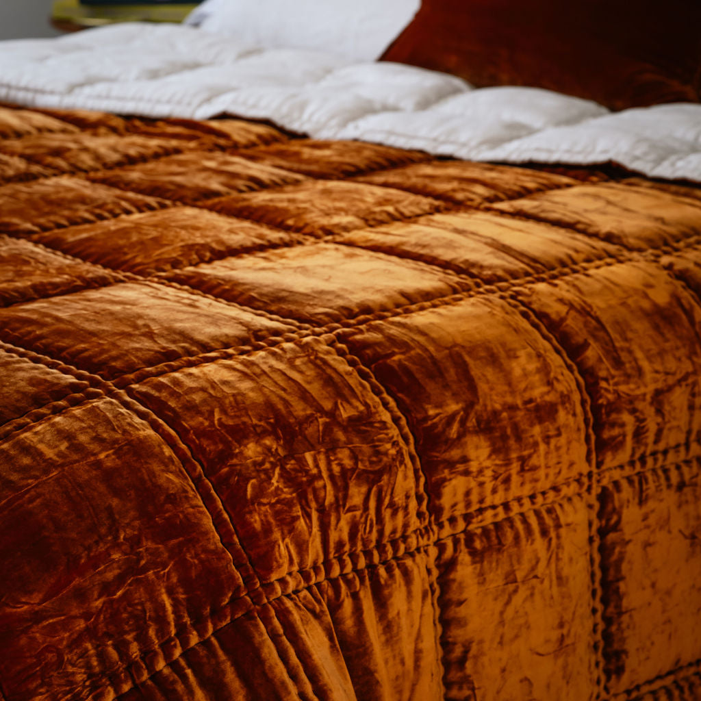 Bliss Sienna Silk Velvet Quilt