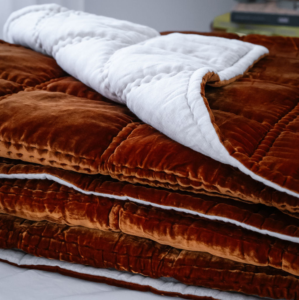 Bliss Sienna Silk Velvet Quilt