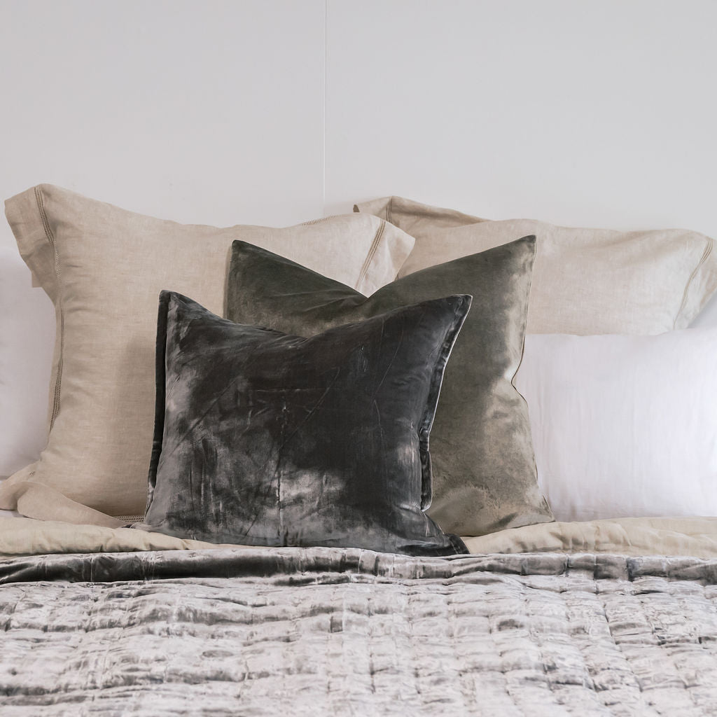 Iosis Berlingot Grey Velvet Cushion