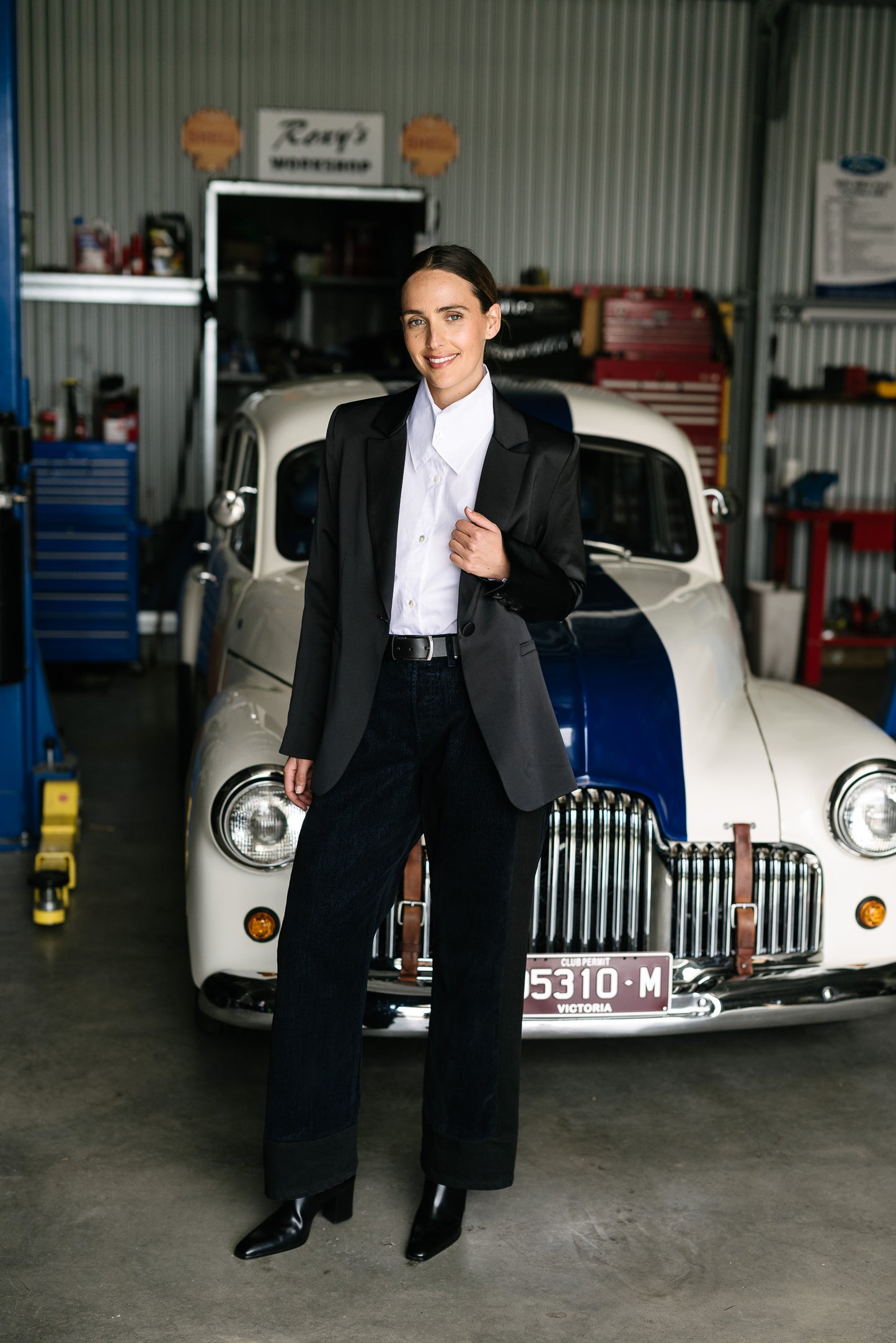 M.A. Dainty Actress White Cotton Shirt