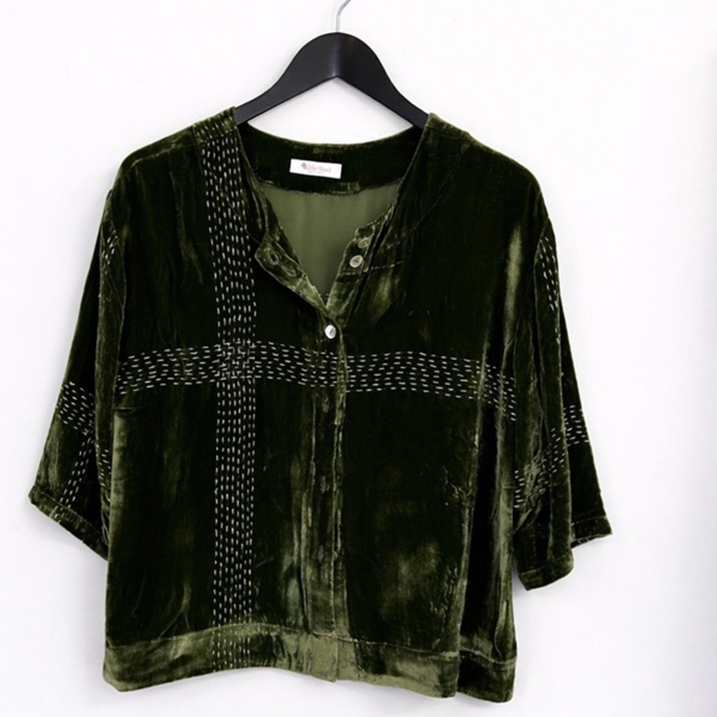 Audrey Handstitched Silk Velvet Tops