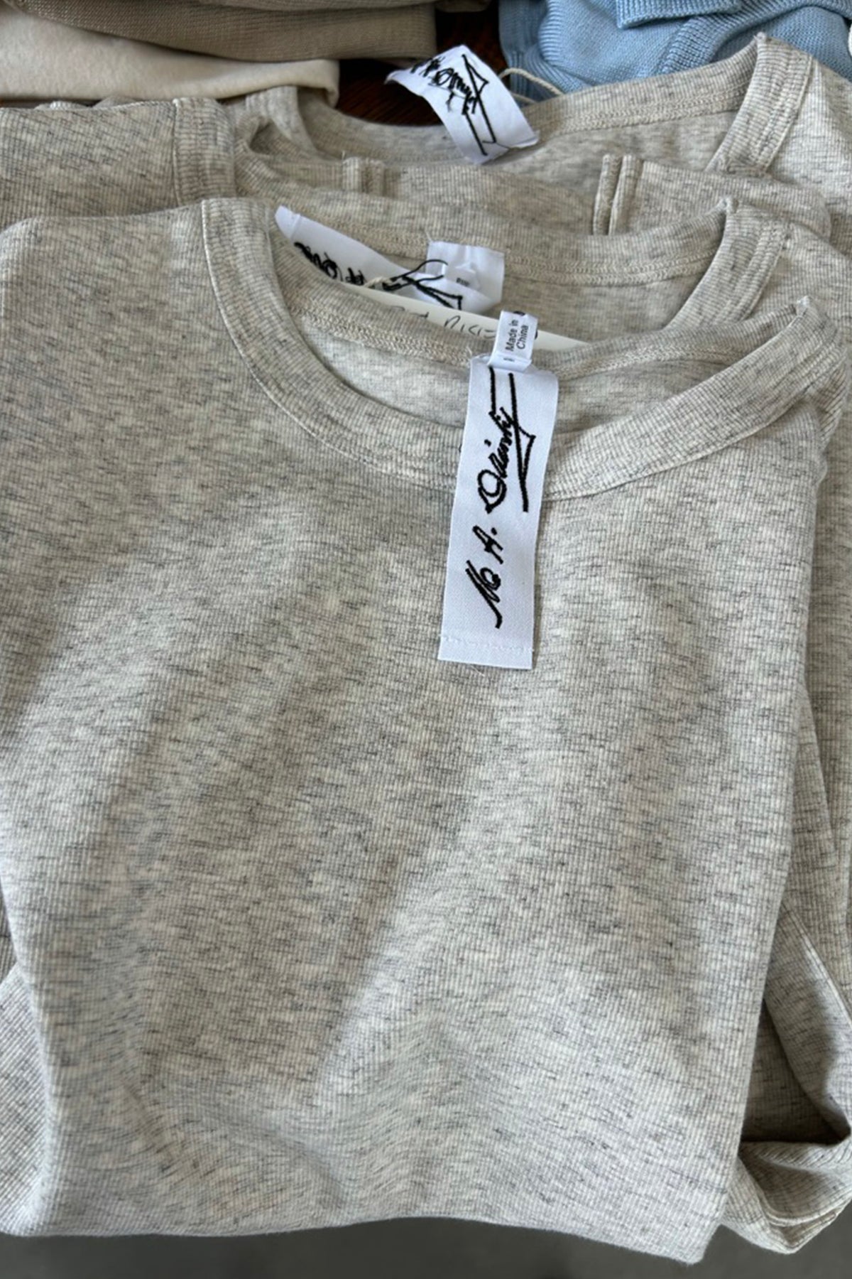 M.A. Dainty Rise Grey Marle Tee