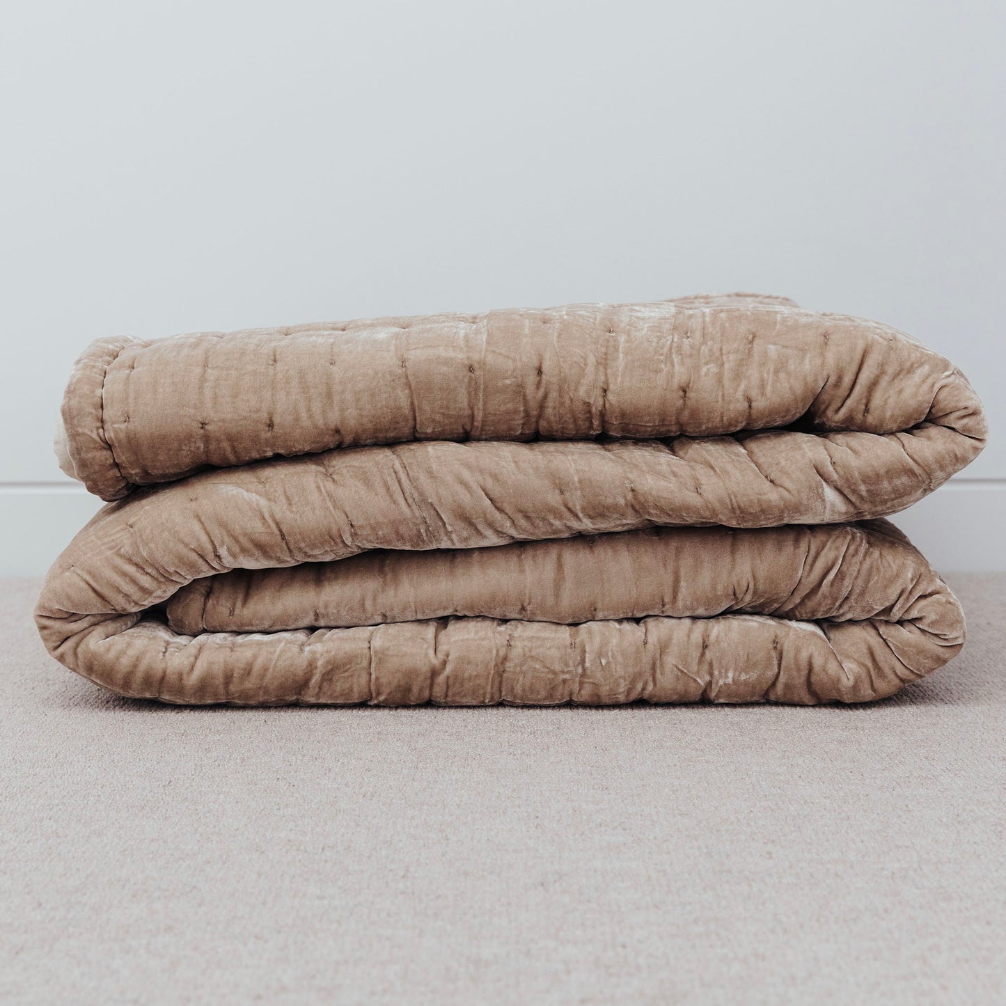 Tempt Latte Silk Velvet Throw