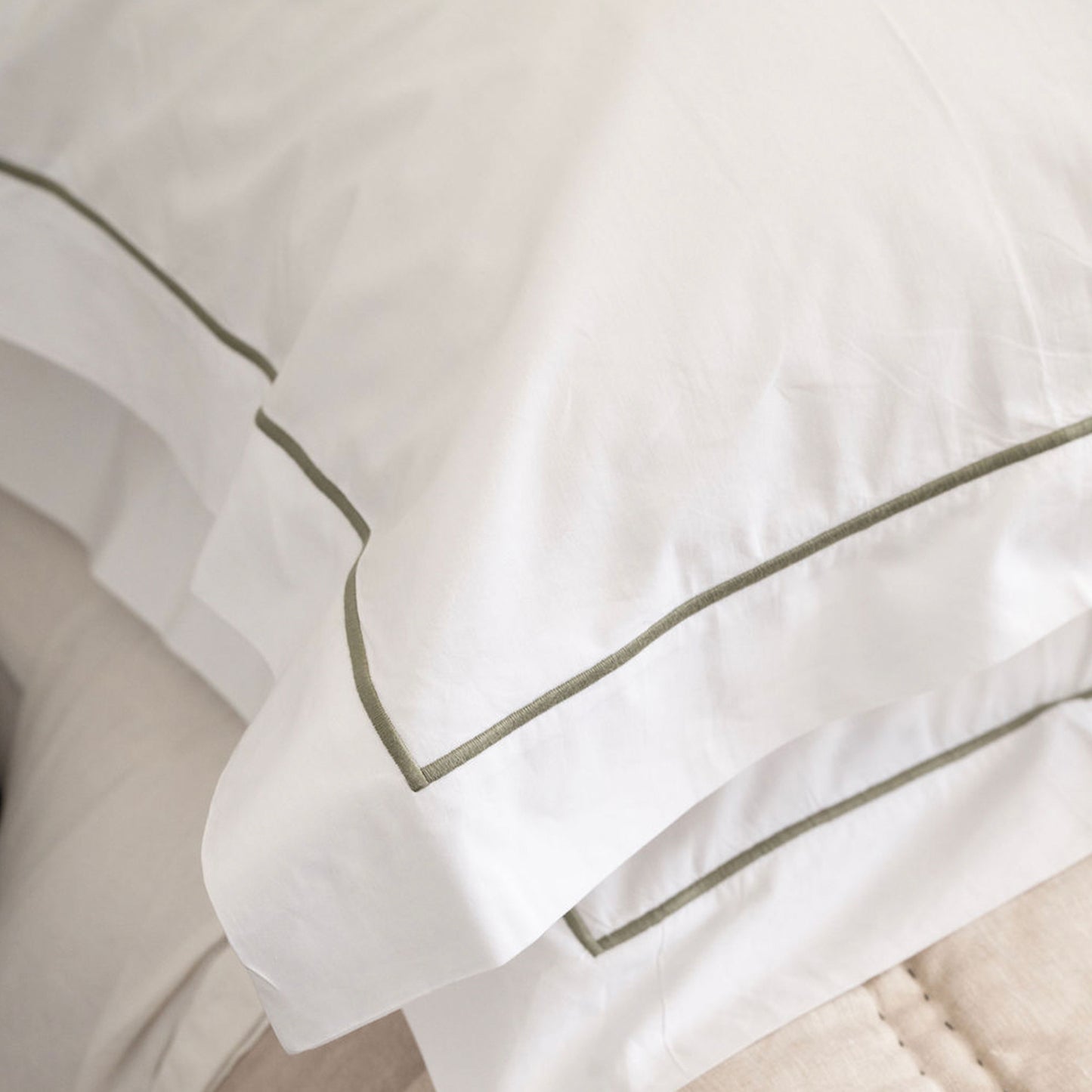 Grace Taupe Embroidered 400TC Cotton Pillowcases