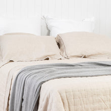 Bask Hemstitched Linen Pillowcases - Natural