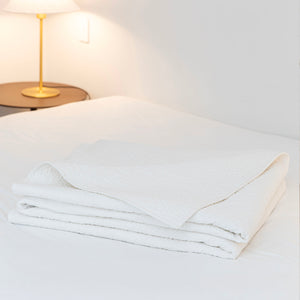 Provencal Cotton Bedcover - White