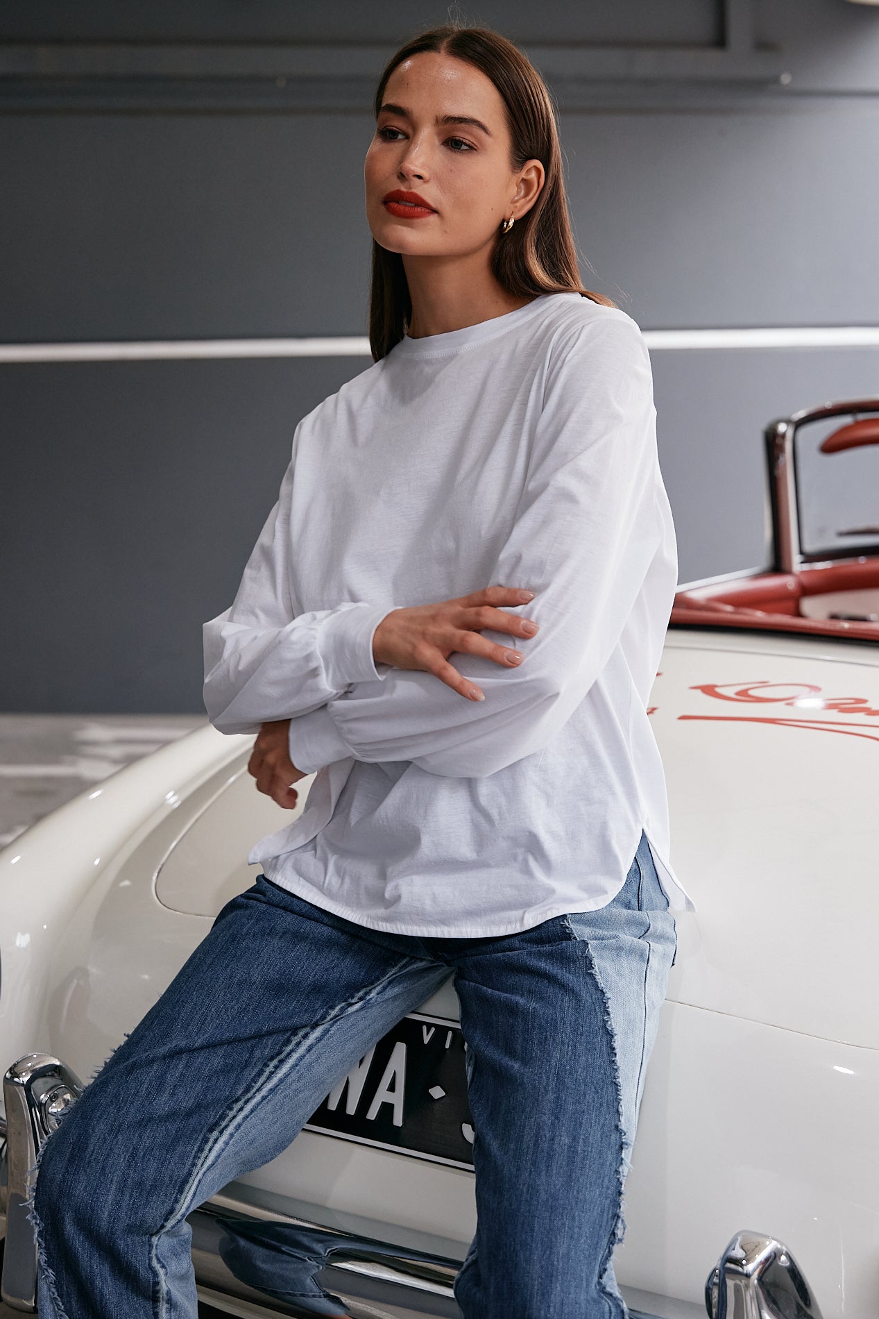 M.A. Dainty Baxter White Cotton Top