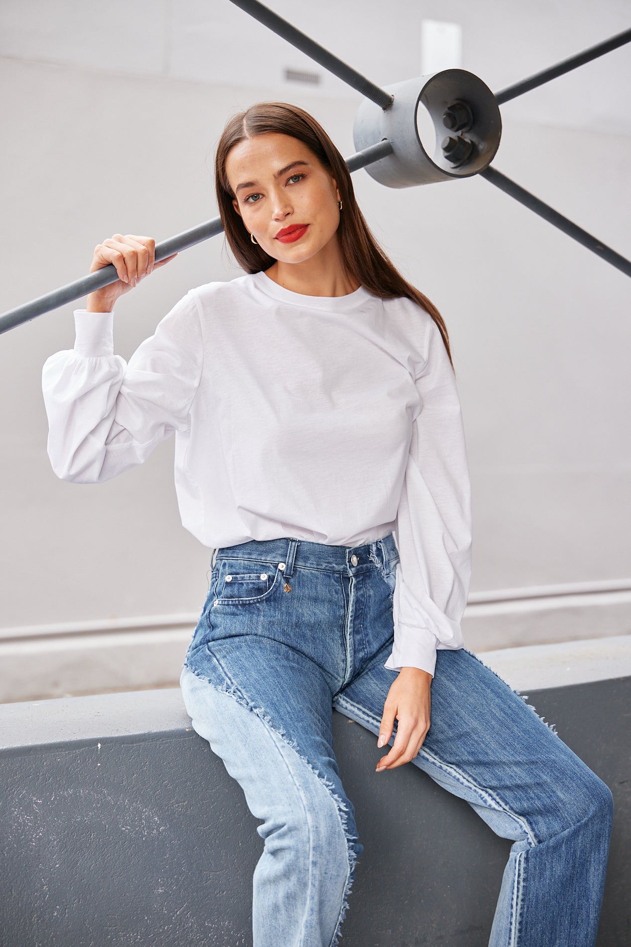M.A. Dainty Baxter White Cotton Top