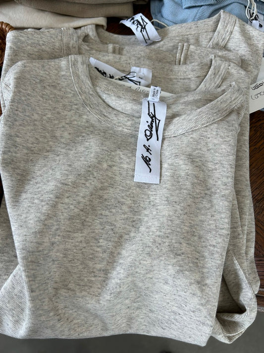 M.A. Dainty Rise Grey Marle Tee