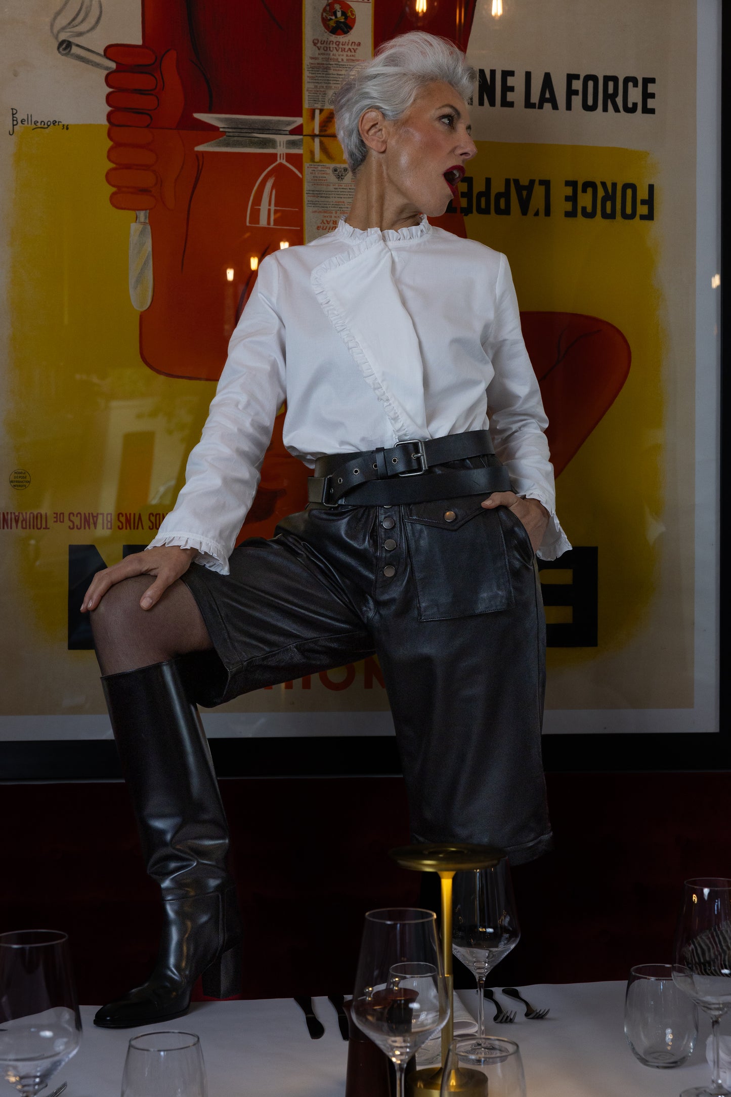 M.A. Dainty Beebee White Cotton Blouse