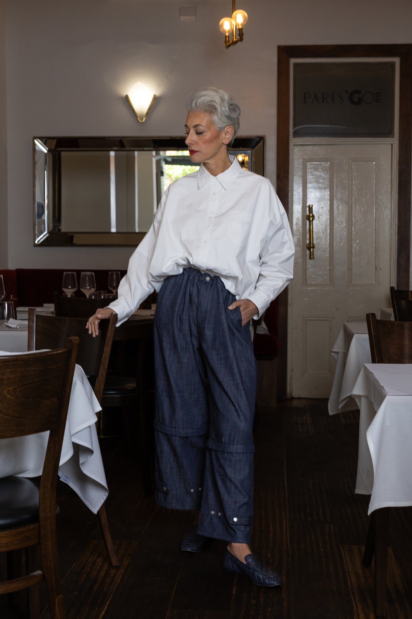 M.A. Dainty Treetops White Cotton Shirt