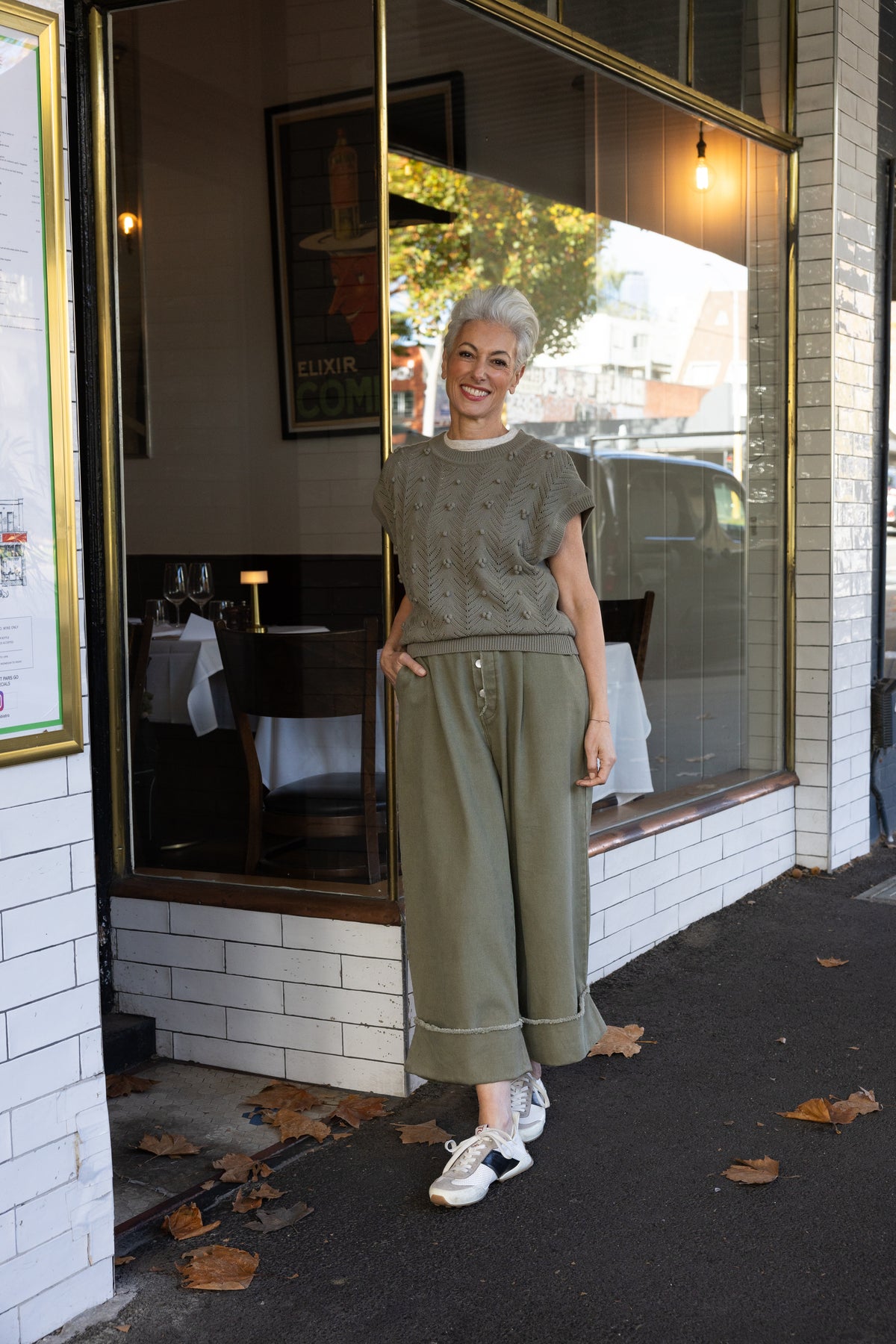 M.A. Dainty Thistle Oregano Cotton Vest