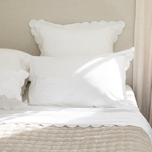 Scalloped Edge 400TC Cotton Sheet Sets