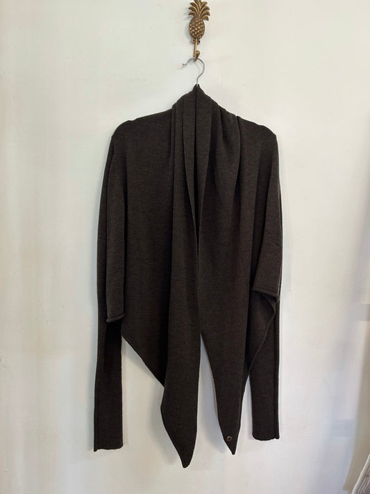 M.A. Dainty Soho Chocolate Wool Cardigan