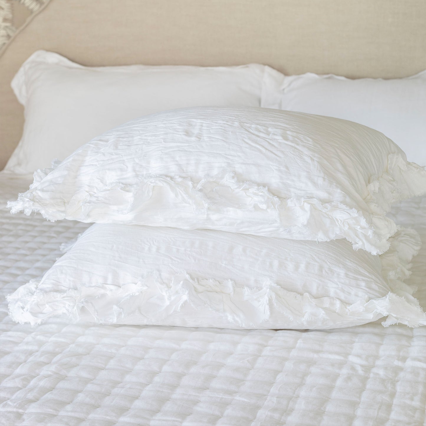 Isle Ruffled Linen Pillowcases