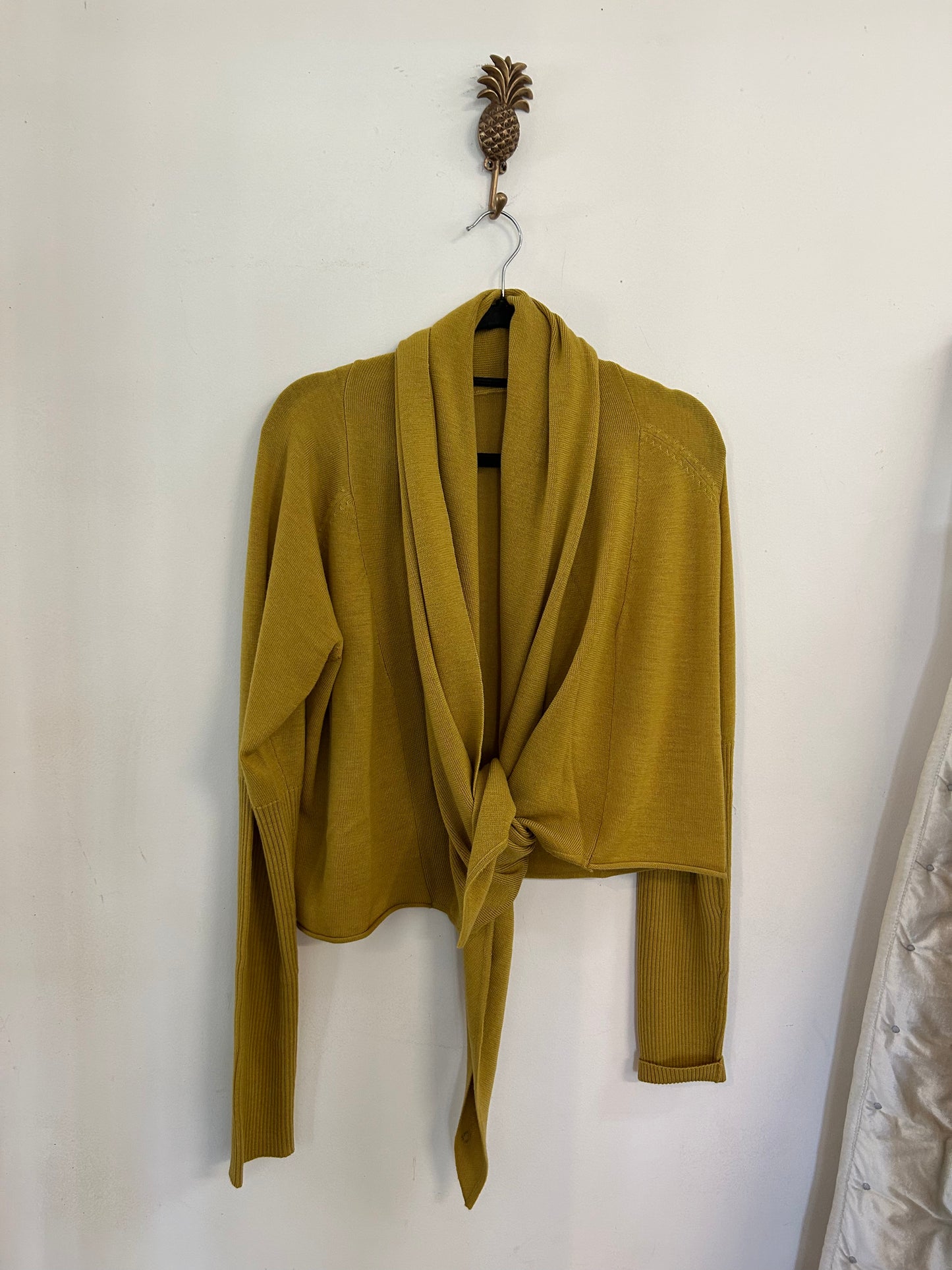 M.A. Dainty Soho Mustard Wool Cardigan