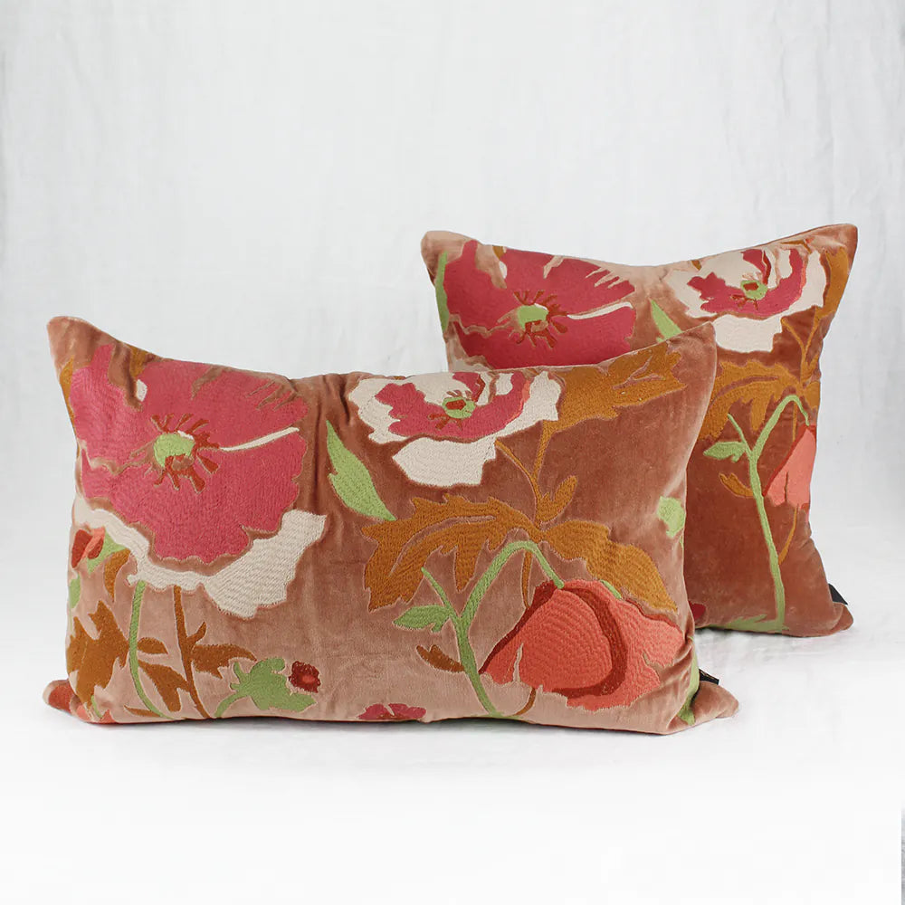Haomy Bristol Embroidered Velvet Cushions