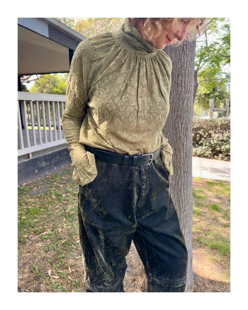 M.A. Dainty Trucker Moss Cotton Jeans