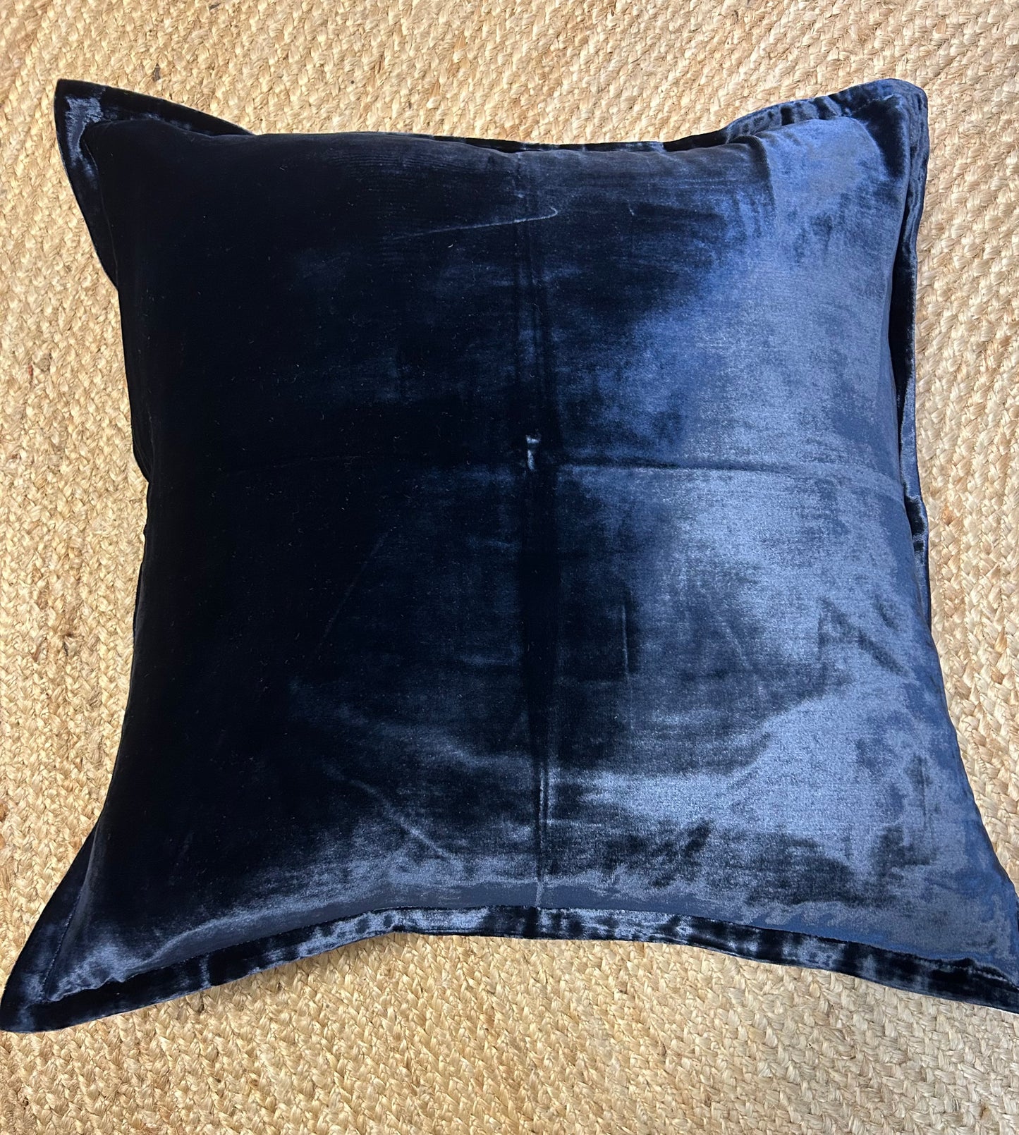 Navy Silk Velvet Cushion