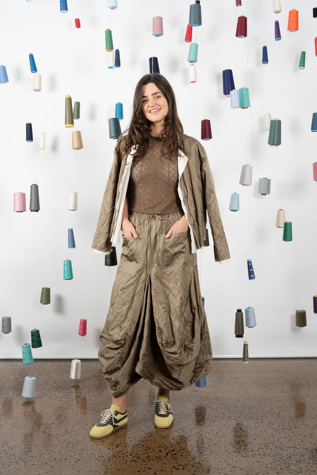 M.A. Dainty Montclair Cotton Metallic Skirt