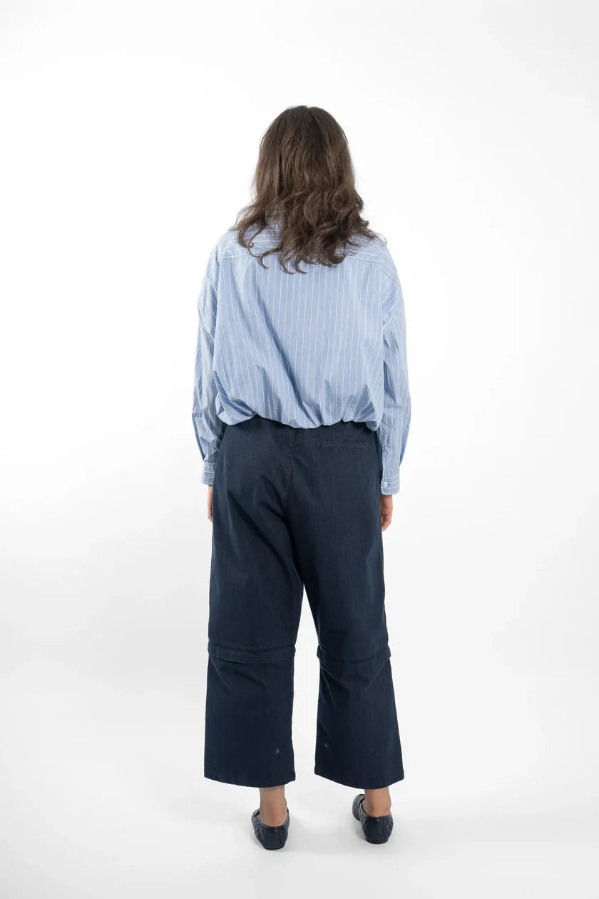 M.A. Dainty Treetops Stripe Cotton Shirt