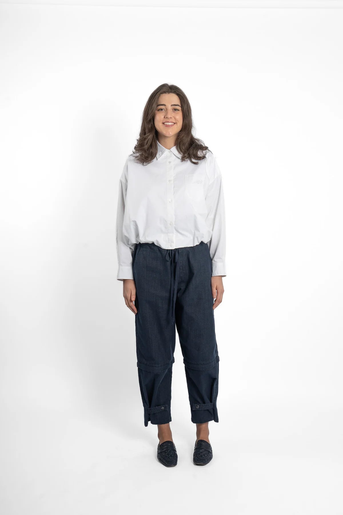 M.A. Dainty Treetops White Cotton Shirt
