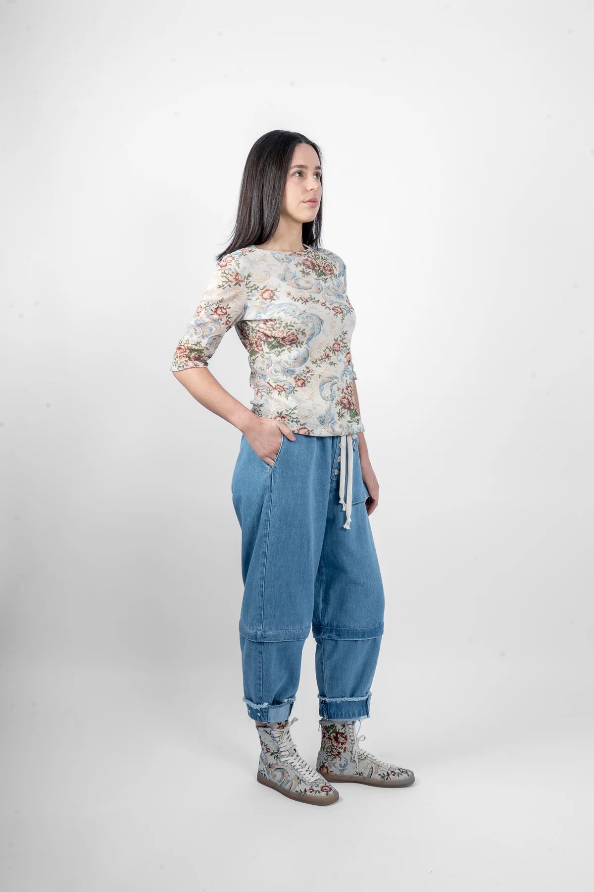 M.A. Dainty Trucker Light Wash Jeans
