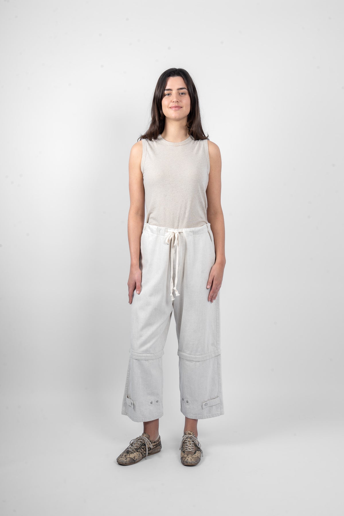 M.A. Dainty Trucker Cream Pants