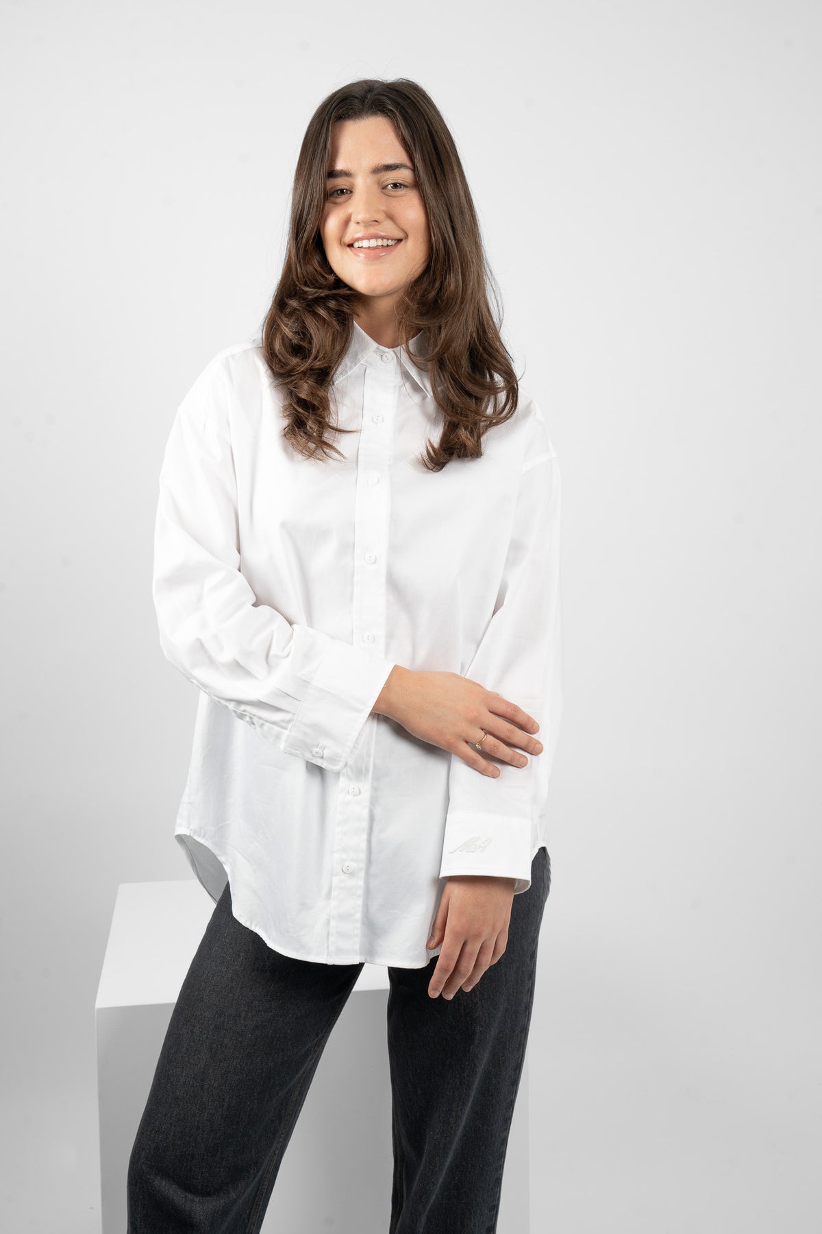 M.A. Dainty Jarrah White Cotton Shirt