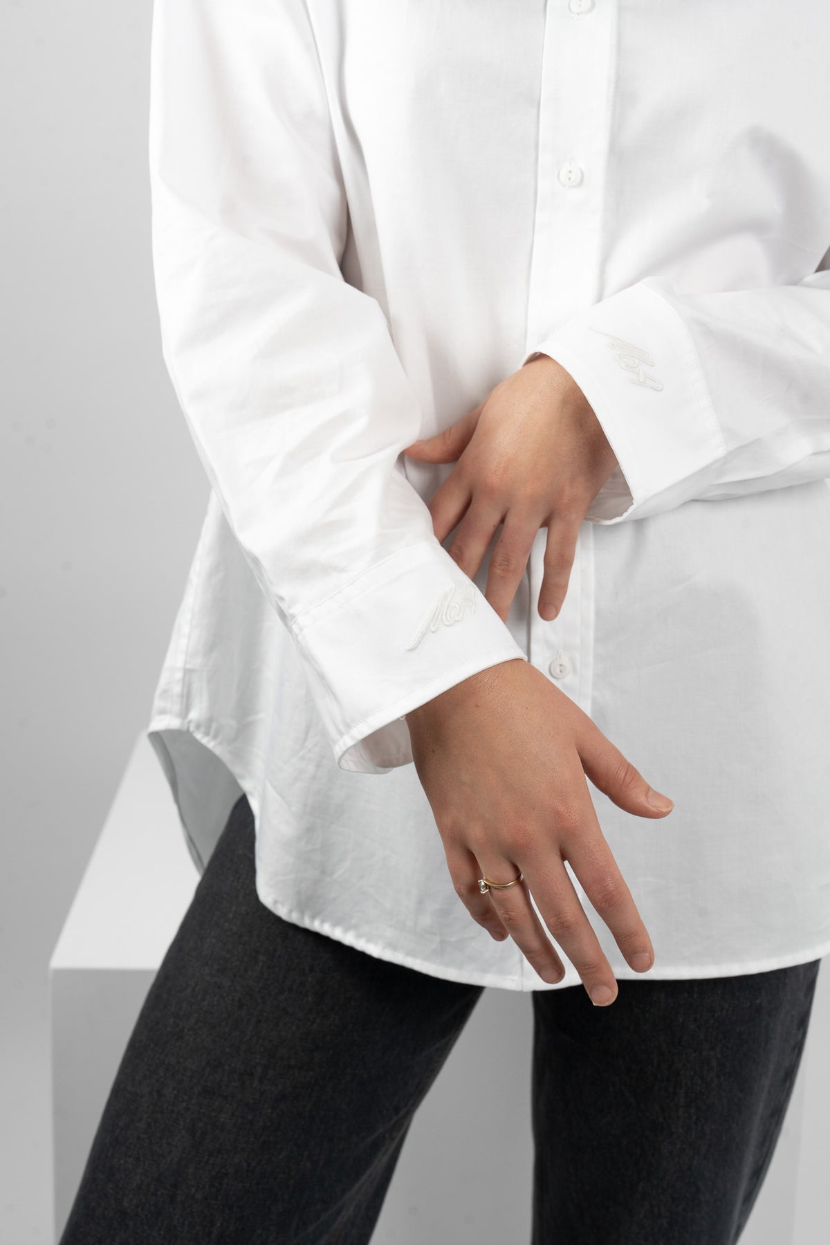 M.A. Dainty Jarrah White Cotton Shirt