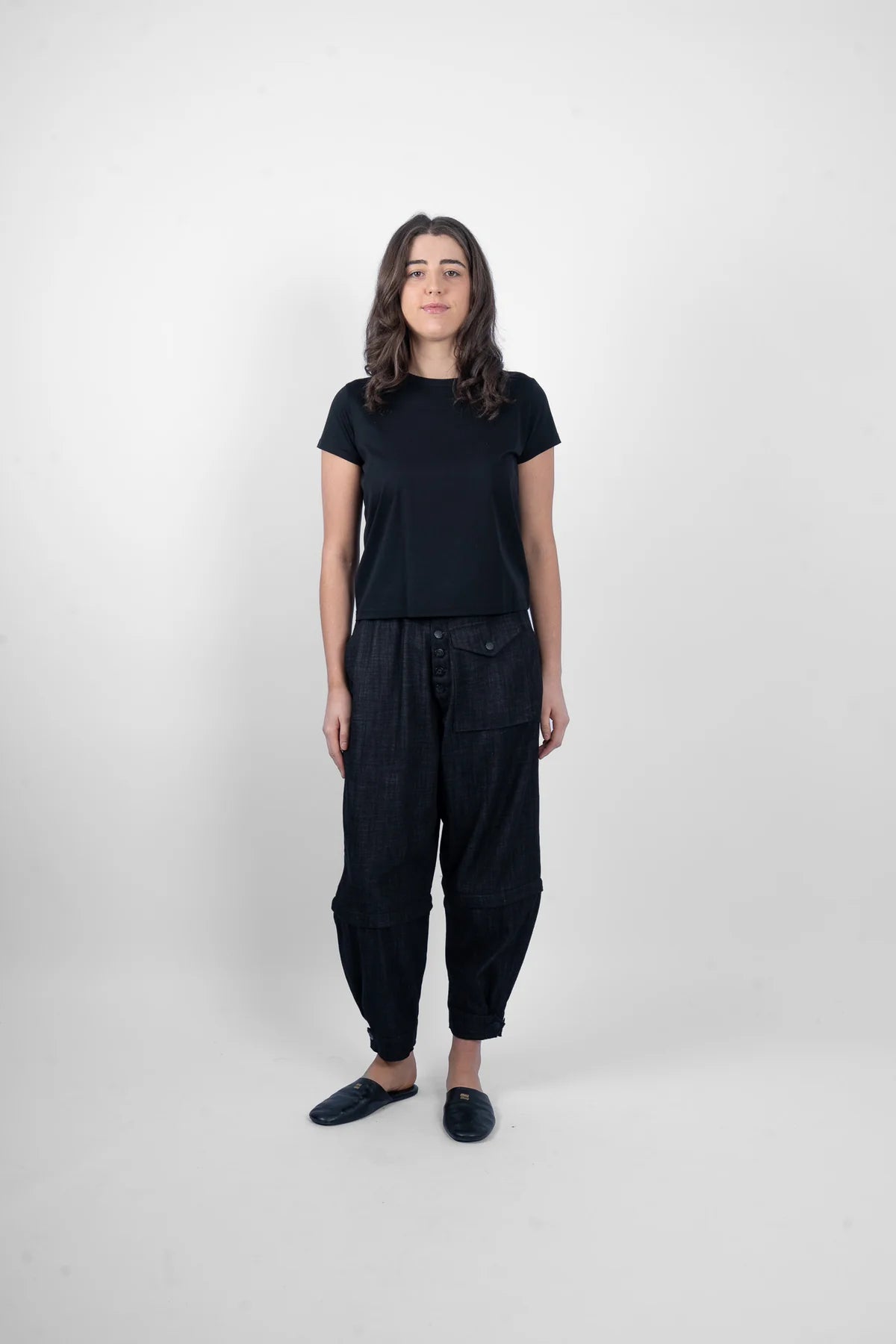 M.A. Dainty Lolly Black Cotton Tee