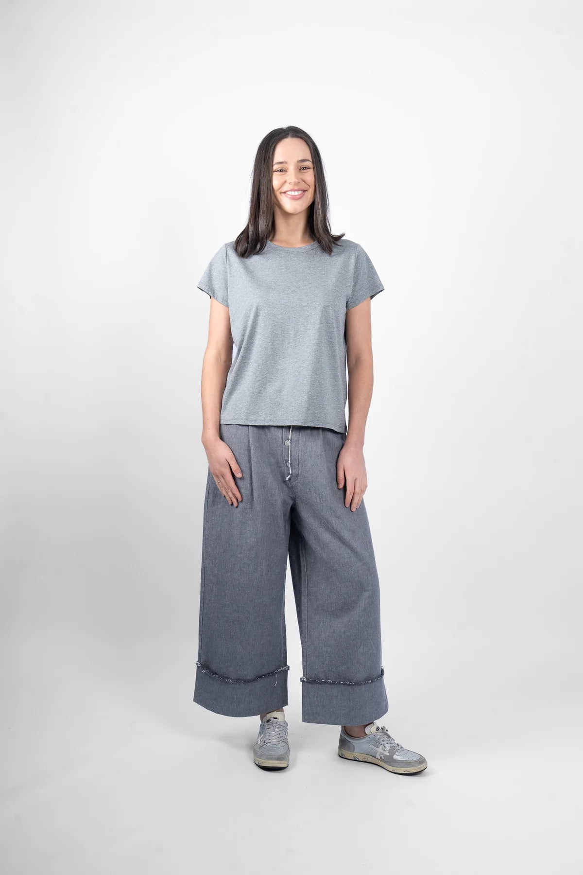 M.A. Dainty Lolly Grey Marle Cotton Tee