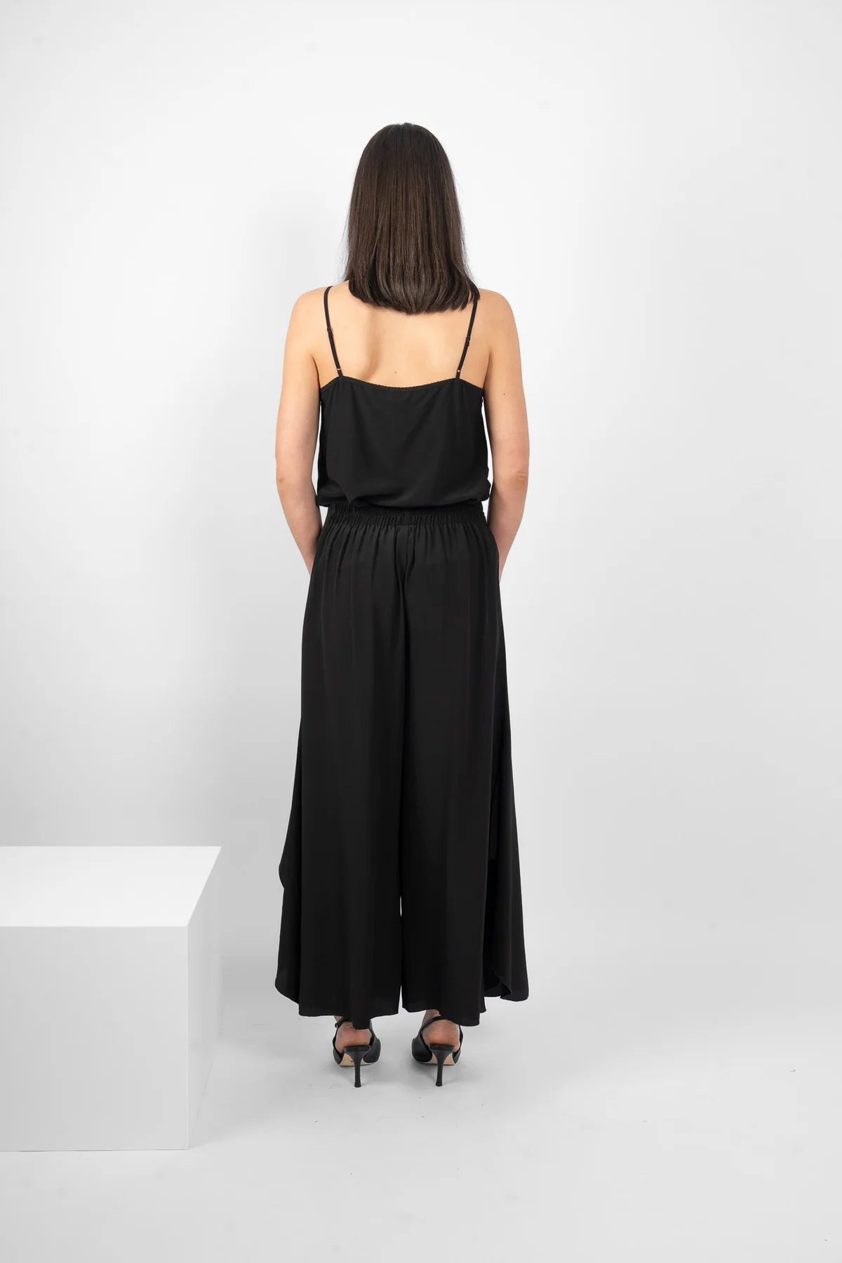 M.A. Dainty McGhee Black Silk Pants