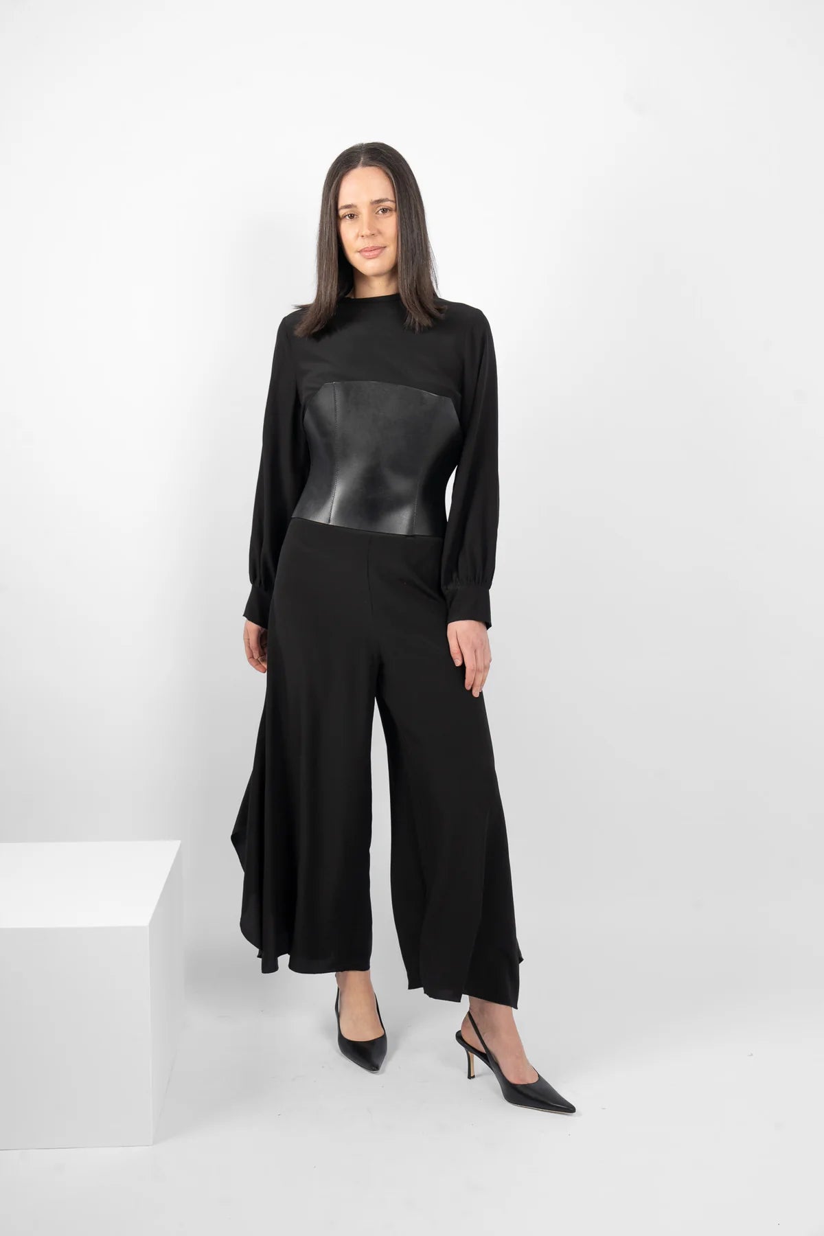 M.A. Dainty McGhee Black Silk Pants
