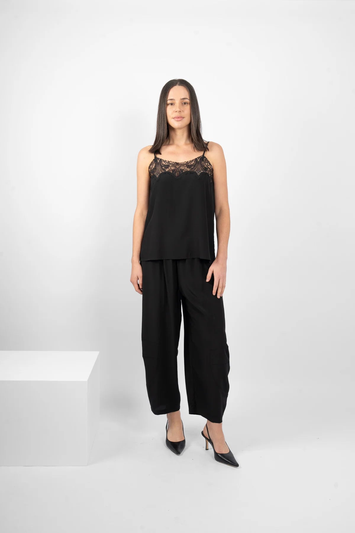 M.A. Dainty Tambourine Silk Camisoles