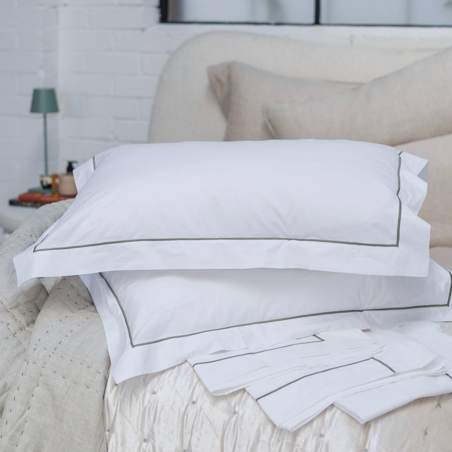 Grace Embroidered Cotton Pillowcases