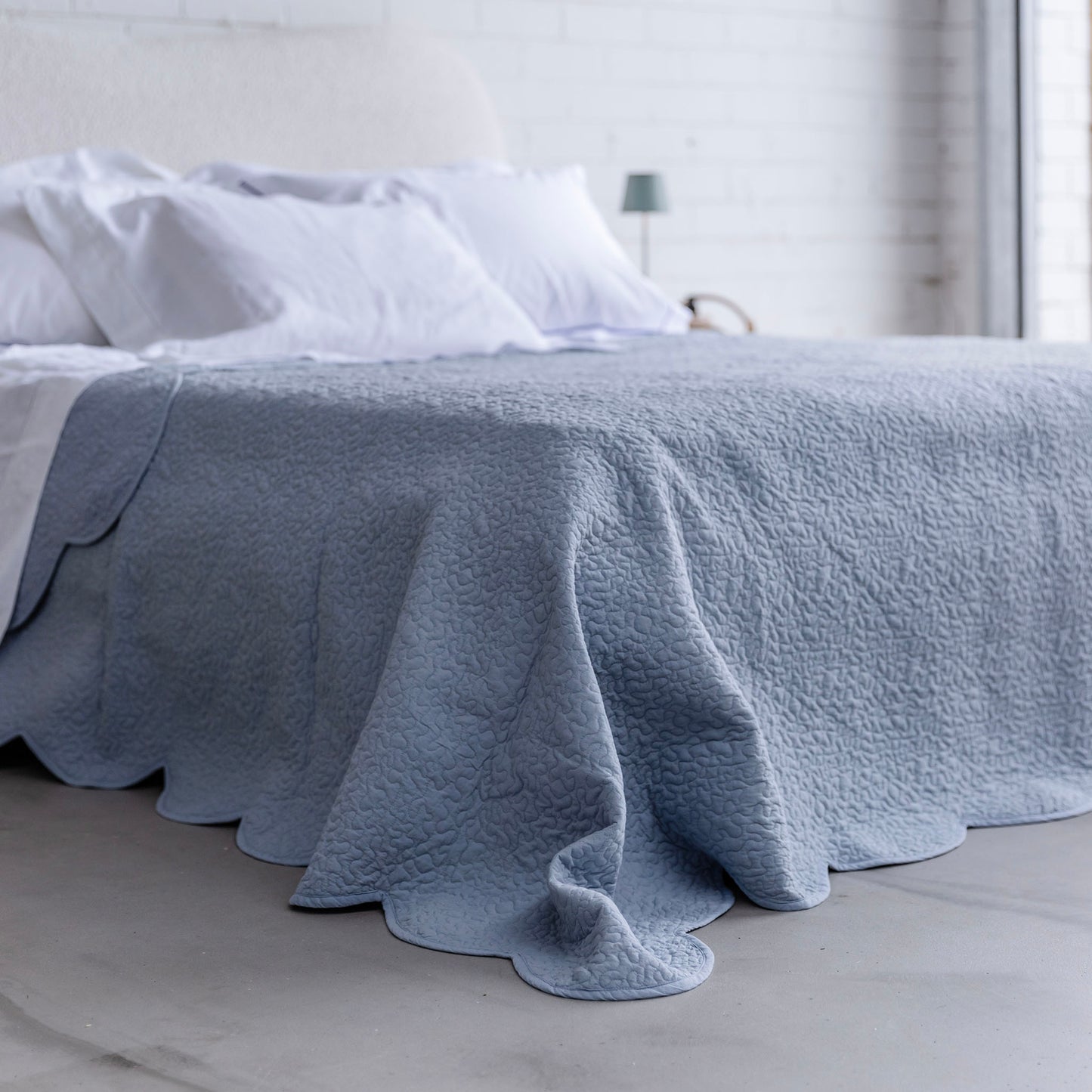 Provencal Duck Egg Cotton Bedcover