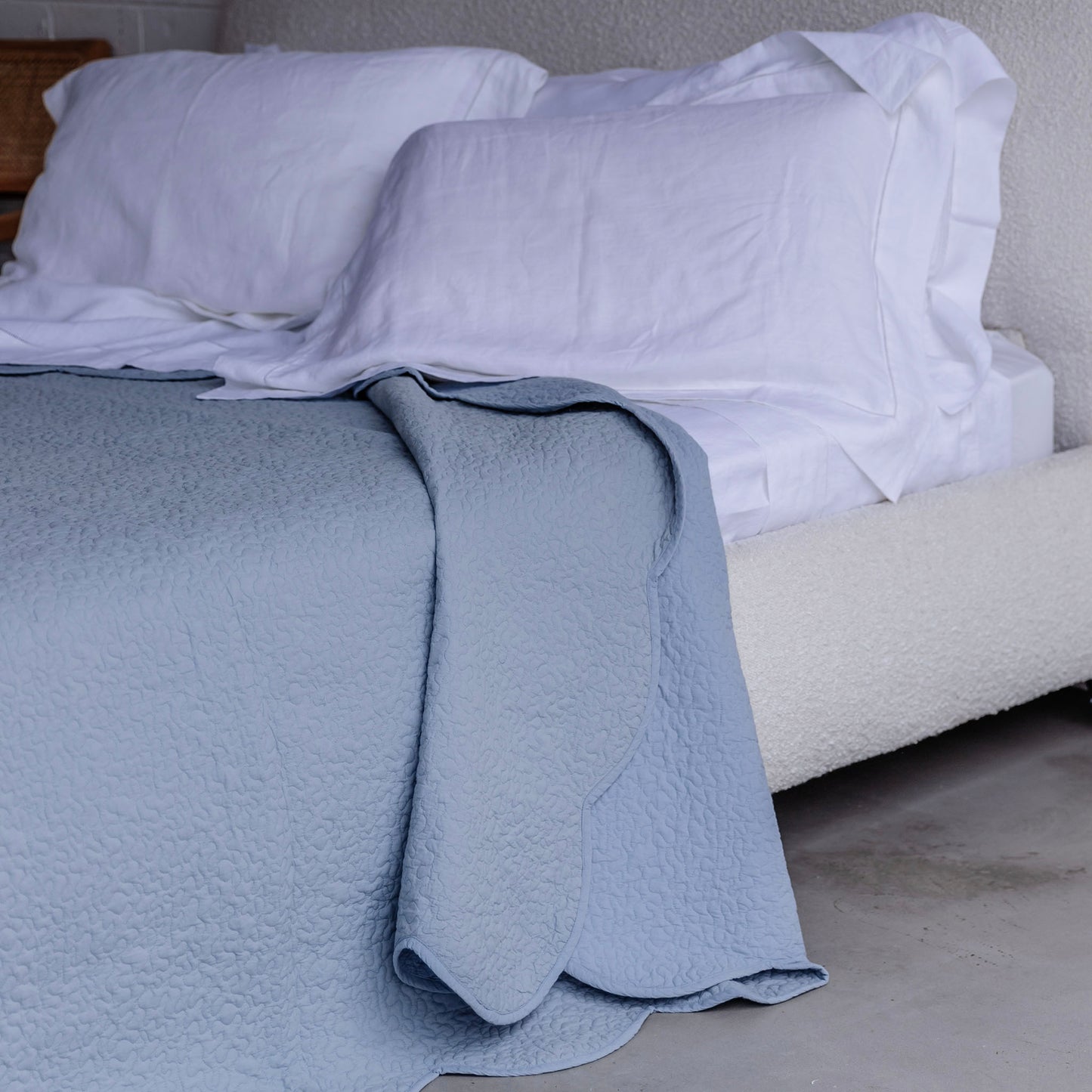 Provencal Duck Egg Cotton Bedcover