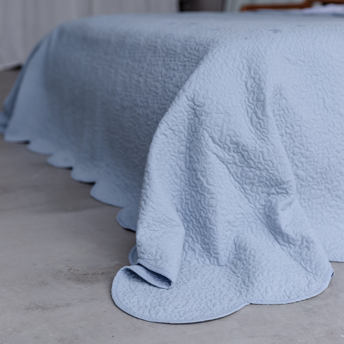 Provencal Duck Egg Cotton Bedcover