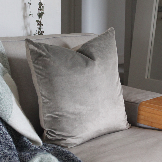 Iosis Berlingot Grey Velvet Cushion