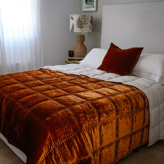 Bliss Sienna Silk Velvet Quilt